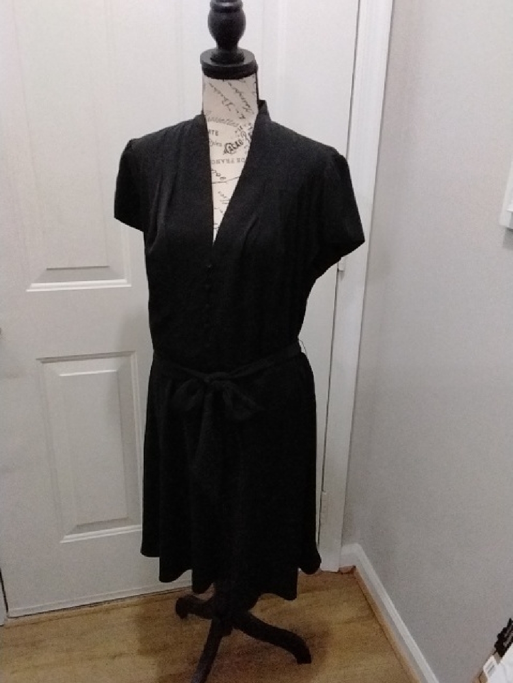 NWT Lauren Ralph Lauren Belted Georgette Short-Sleeve Dress 14